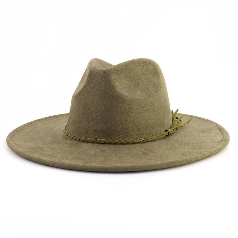 BlankifyCraft Vegan Suede Fedora Hat - Wide Brim Boho Rancher, Blank & Customizable, Wholesale MOQ 25 - Image 42
