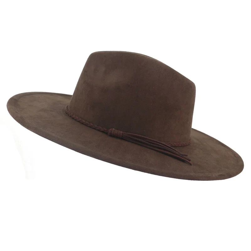 BlankifyCraft Vegan Suede Fedora Hat - Wide Brim Boho Rancher, Blank & Customizable, Wholesale MOQ 25 - Image 34