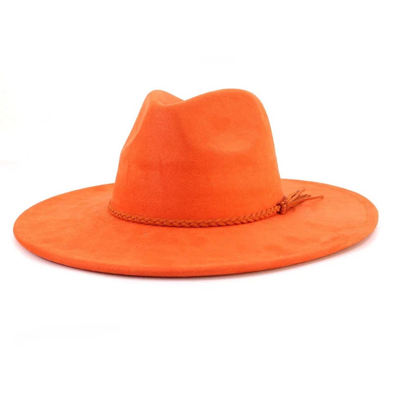 BlankifyCraft Vegan Suede Fedora Hat - Wide Brim Boho Rancher, Blank & Customizable, Wholesale MOQ 25 - Image 18