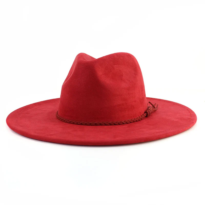 BlankifyCraft Vegan Suede Fedora Hat - Wide Brim Boho Rancher, Blank & Customizable, Wholesale MOQ 25 - Image 14