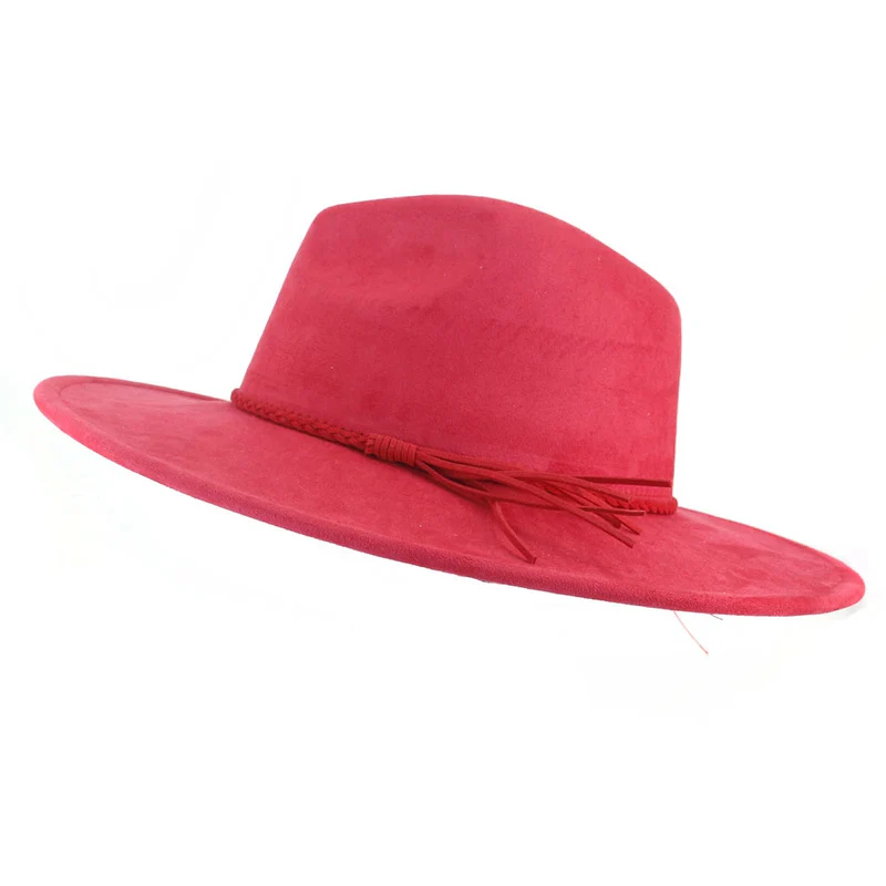 BlankifyCraft Vegan Suede Fedora Hat - Wide Brim Boho Rancher, Blank & Customizable, Wholesale MOQ 25 - Image 13