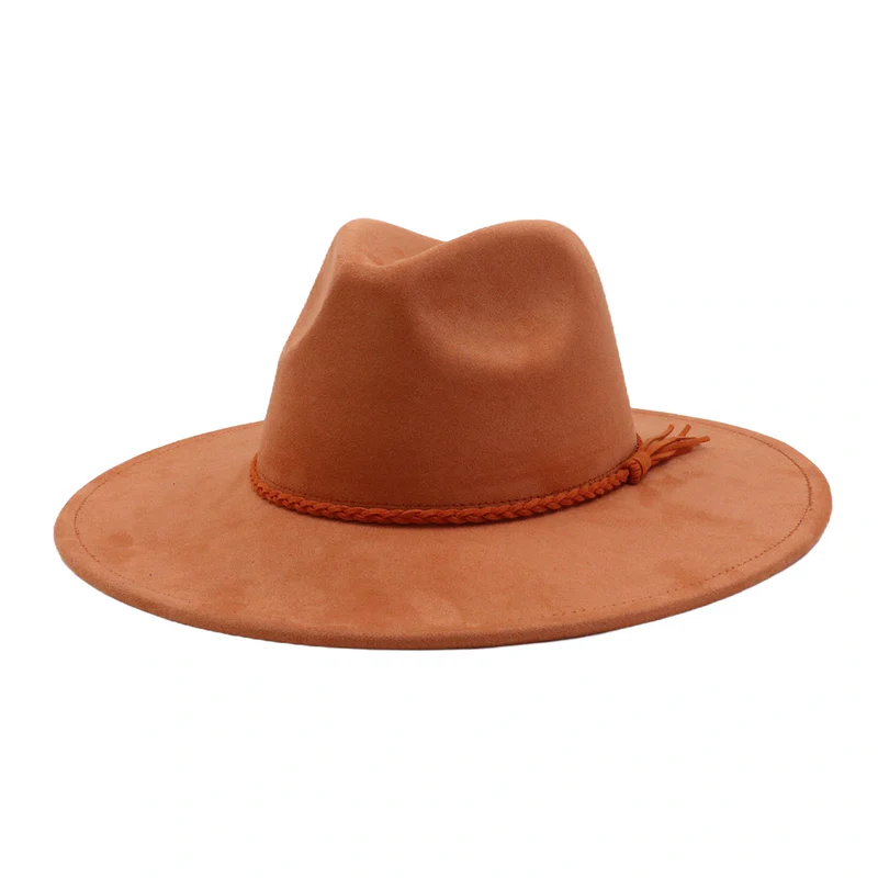 BlankifyCraft Vegan Suede Fedora Hat - Wide Brim Boho Rancher, Blank & Customizable, Wholesale MOQ 25 - Image 11