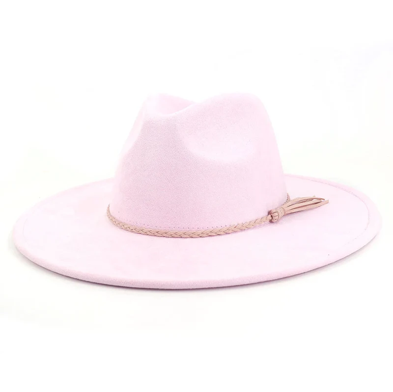 BlankifyCraft Vegan Suede Fedora Hat - Wide Brim Boho Rancher, Blank & Customizable, Wholesale MOQ 25 - Image 8
