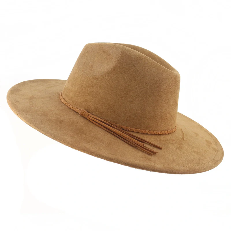 BlankifyCraft Vegan Suede Fedora Hat - Wide Brim Boho Rancher, Blank & Customizable, Wholesale MOQ 25 - Image 7