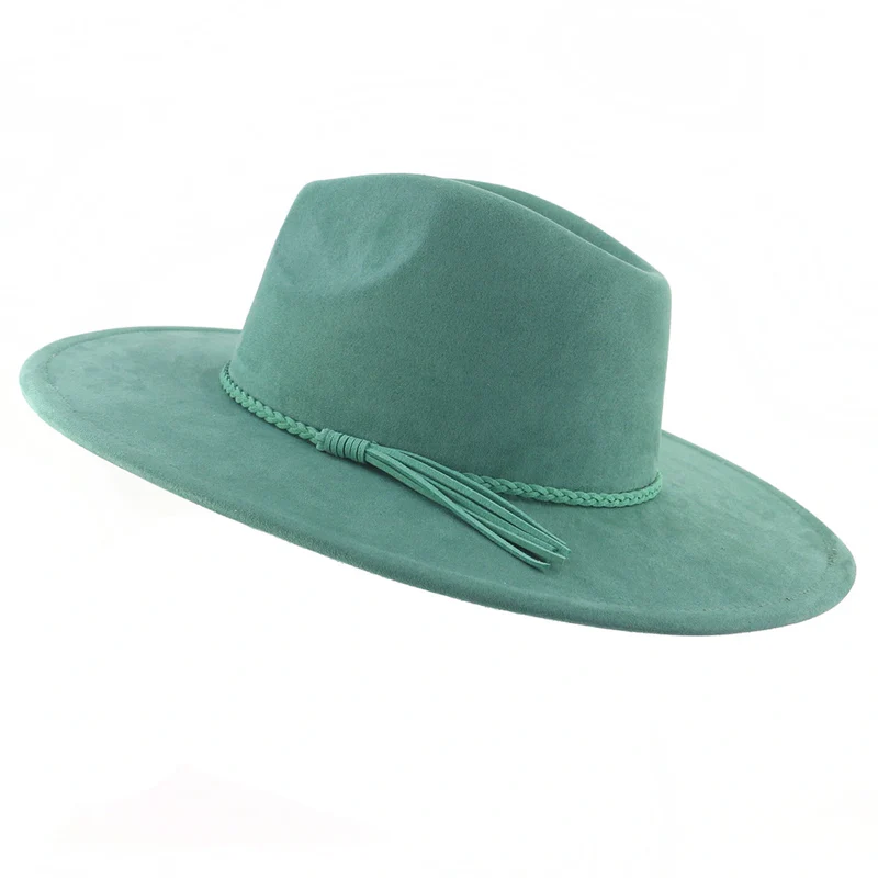 BlankifyCraft Vegan Suede Fedora Hat - Wide Brim Boho Rancher, Blank & Customizable, Wholesale MOQ 25 - Image 6