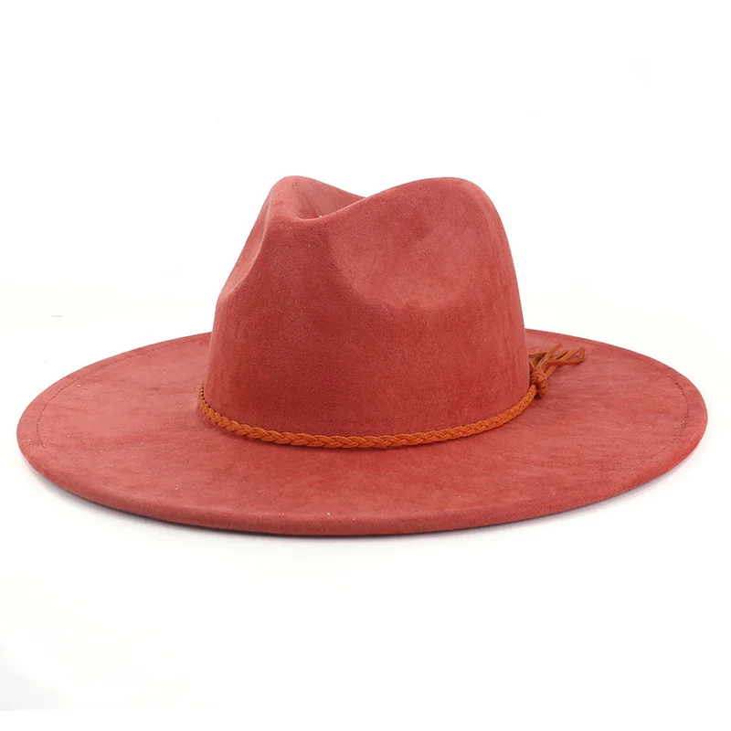BlankifyCraft Vegan Suede Fedora Hat - Wide Brim Boho Rancher, Blank & Customizable, Wholesale MOQ 25 - Image 5