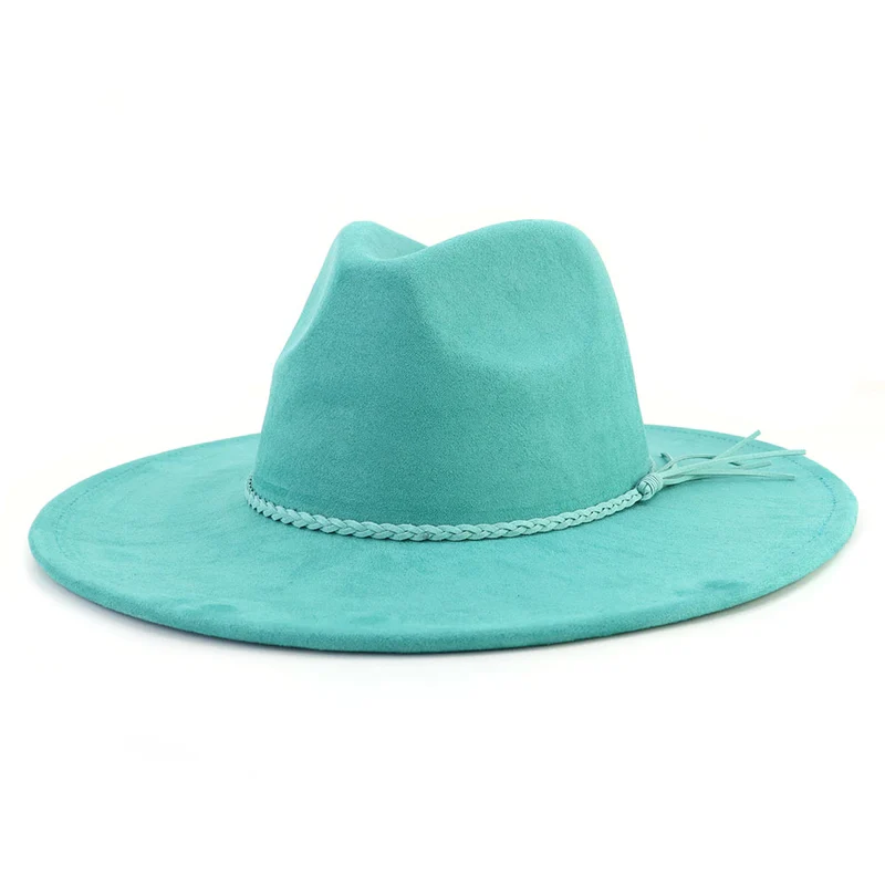 BlankifyCraft Vegan Suede Fedora Hat - Wide Brim Boho Rancher, Blank & Customizable, Wholesale MOQ 25 - Image 4