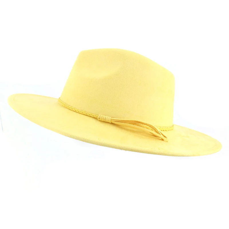 BlankifyCraft Vegan Suede Fedora Hat - Wide Brim Boho Rancher, Blank & Customizable, Wholesale MOQ 25 - Image 2